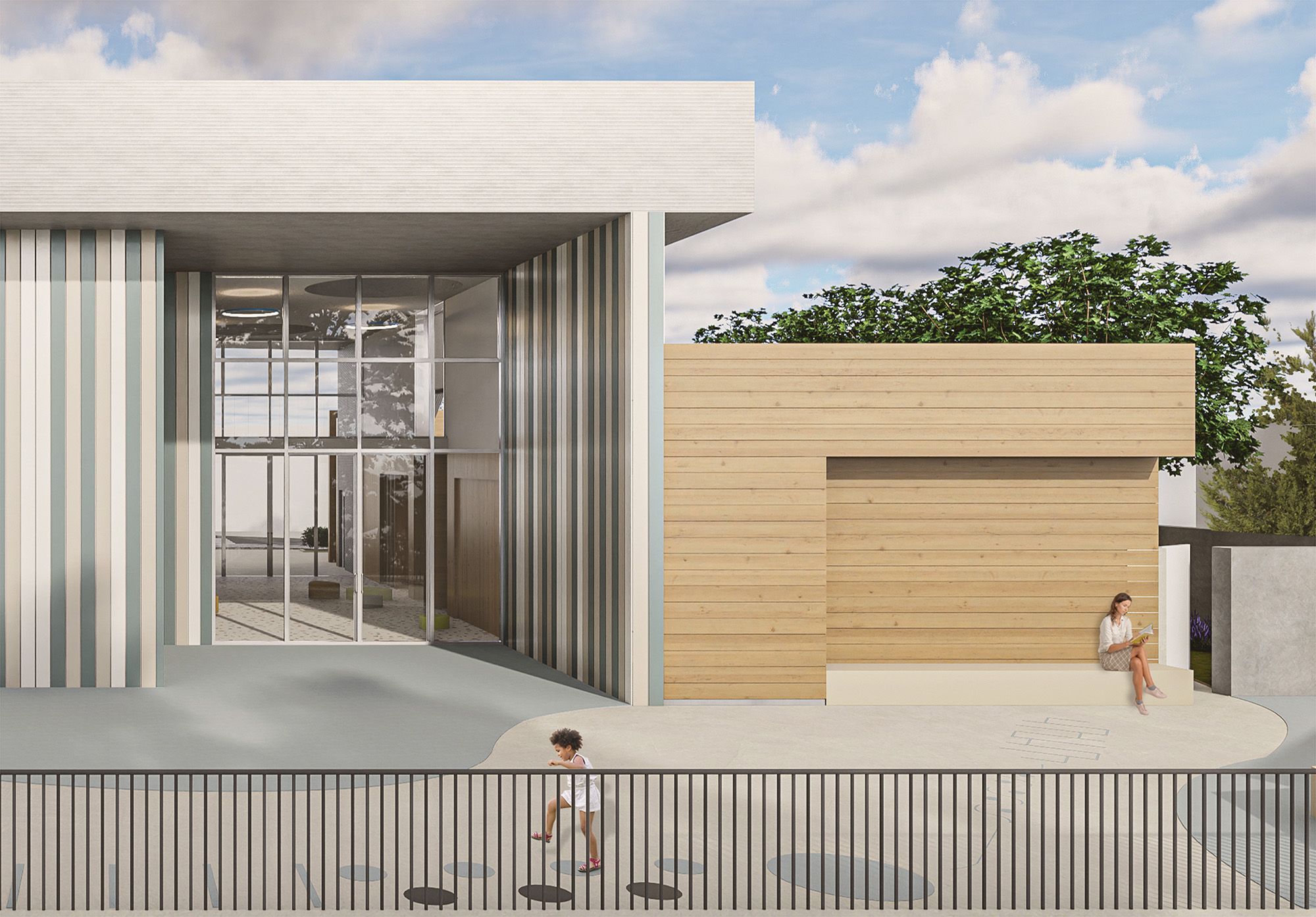 Nuova Scuola Primaria Villalfonsina (CH) - Render 2