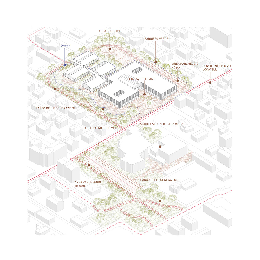 Nuova scuola primaria in Via Antonio Locatelli a Biassono (MB) - Masterplan