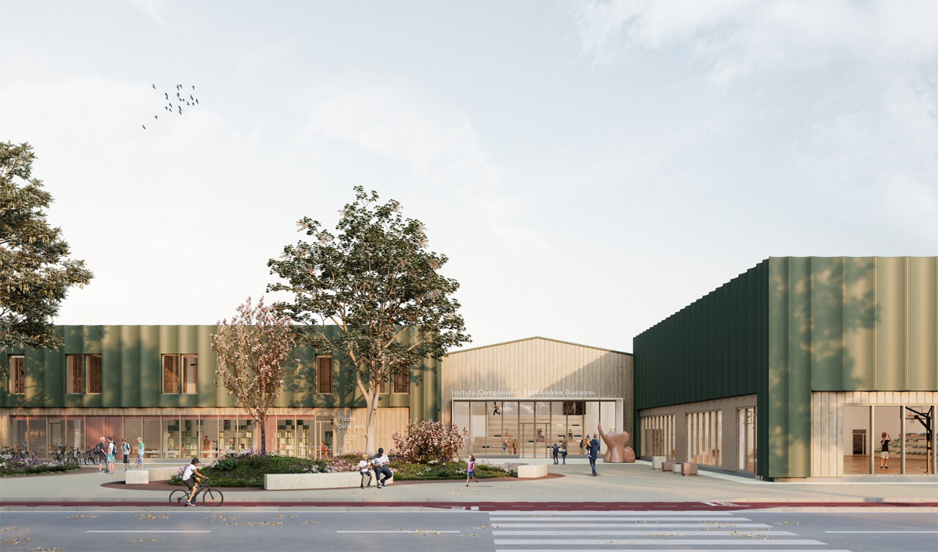 Nuova scuola primaria in Via Antonio Locatelli a Biassono (MB) - Render 1