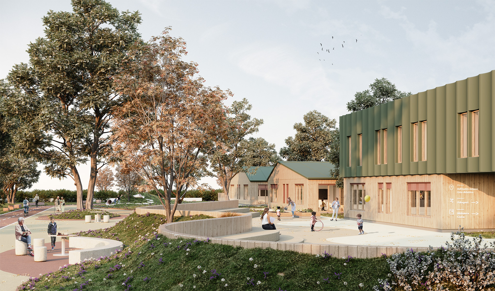 Nuova scuola primaria in Via Antonio Locatelli a Biassono (MB) - Render 2